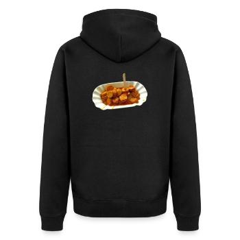 Chemise cadeau cool Currywurst Ruhrpott - Veste à capuche bio Premium Unisexe - noir - Dos - Nico (187cm)