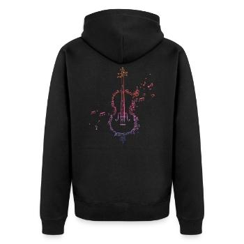 Orchestre violoncelle violoncelle - Veste à capuche bio Premium Unisexe - noir - Dos - Nico (187cm)