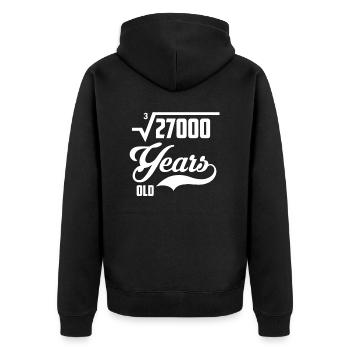 30e anniversaire - Veste à capuche bio Premium Unisexe - noir - Dos - Nico (187cm)