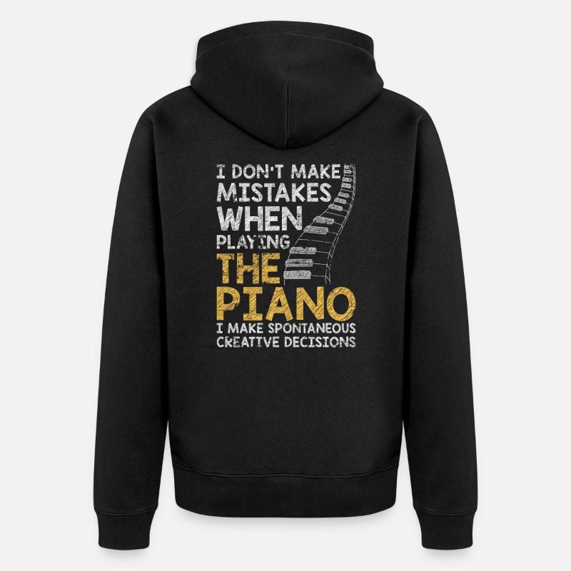 piano - Veste à capuche bio Premium Unisexe - noir