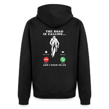 Cadeau de vélo de cycliste de course cool disant - Veste à capuche bio Premium Unisexe - noir - Dos - Nico (187cm)