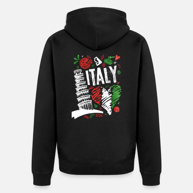 Italie - Veste à capuche bio Premium Unisexe - noir
