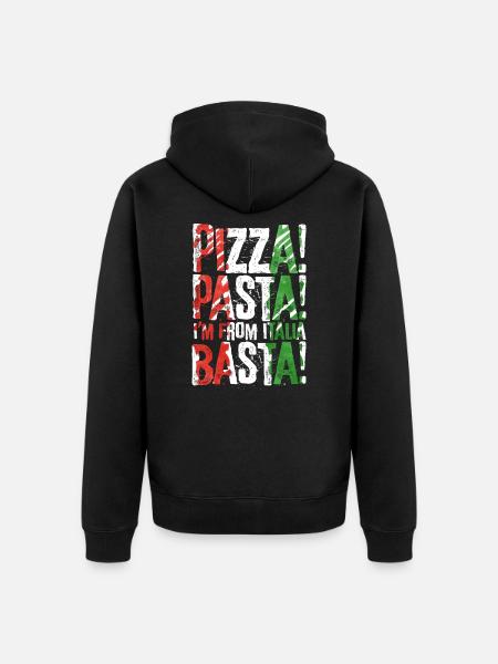Italy - Unisex Premium Organic Zip Hoodie - black
