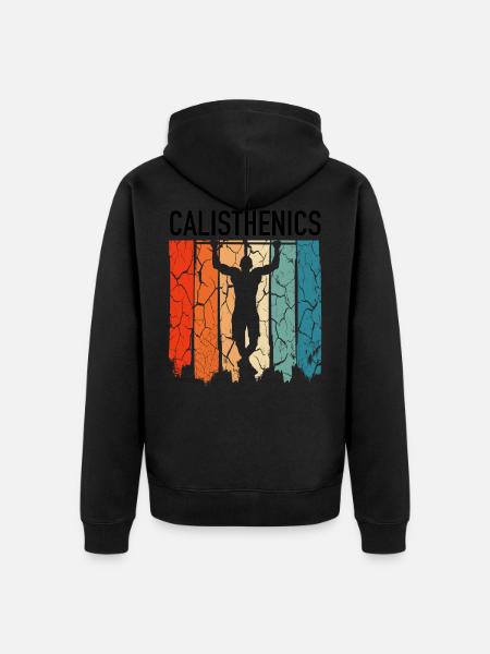 Calisthenics handstand - Unisex Premium Organic Zip Hoodie - black
