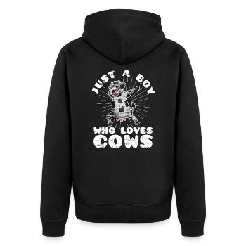 Vache - Veste à capuche bio Premium Unisexe - noir - Dos - Nico (187cm)