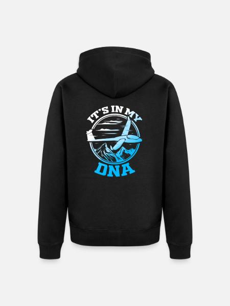 Gliding pilot glider glider pilot - Unisex Premium Organic Zip Hoodie - black