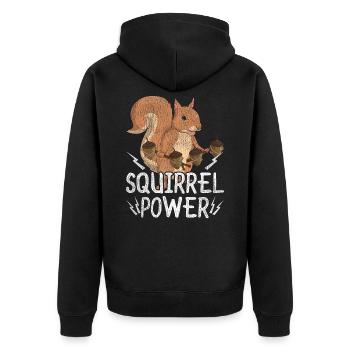 Écureuil animal mignon - Veste à capuche bio Premium Unisexe - noir - Dos - Nico (187cm)