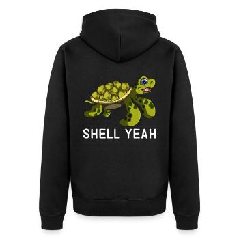Tortue protection de l'environnement animal - Veste à capuche bio Premium Unisexe - noir - Dos - Nico (187cm)