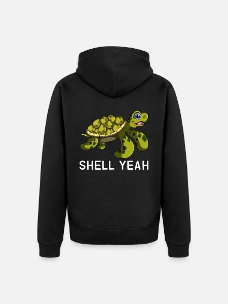 Turtle environmental protection animal - Unisex Premium Organic Zip Hoodie - black