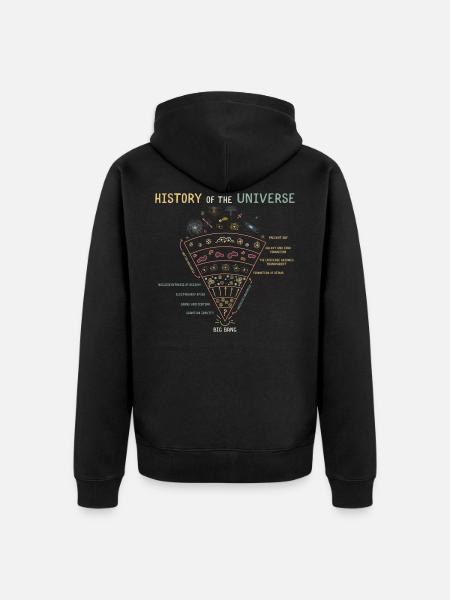 History of the Universe Astrophysics - Unisex Premium Organic Zip Hoodie - black