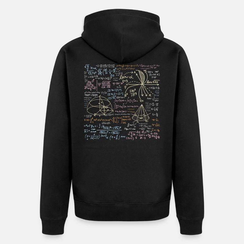 Résolution de problèmes mathématiques drôles - Veste à capuche bio Premium Unisexe - noir