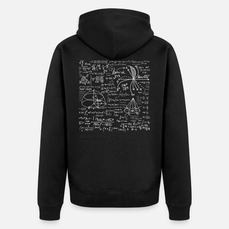 Équation mathématique - Veste à capuche bio Premium Unisexe - noir