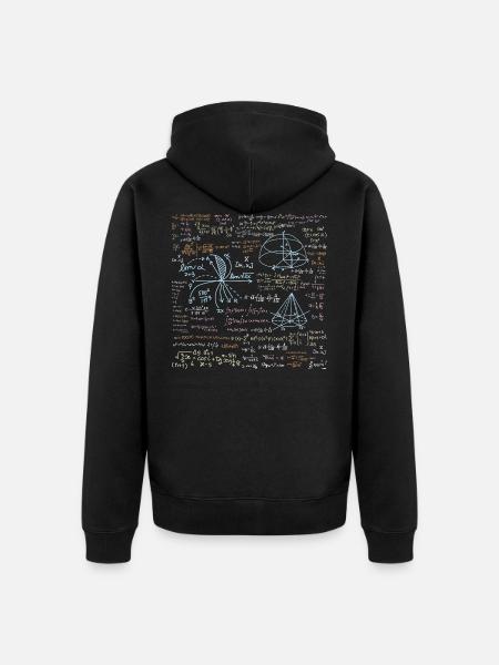 Funny math formula - Unisex Premium Organic Zip Hoodie - black