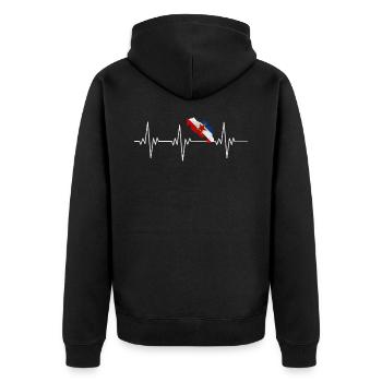 Yougoslavie Yougoslavie Drapeau des Balkans Coeur Cadeau - Veste à capuche bio Premium Unisexe - noir - Dos - Nico (187cm)