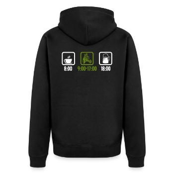 Cool cadeau de pilote de quad ATV - Veste à capuche bio Premium Unisexe - noir - Dos - Nico (187cm)