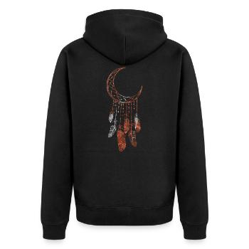 Capteur de rêves ésotérisme endormi - Veste à capuche bio Premium Unisexe - noir - Dos - Nico (187cm)