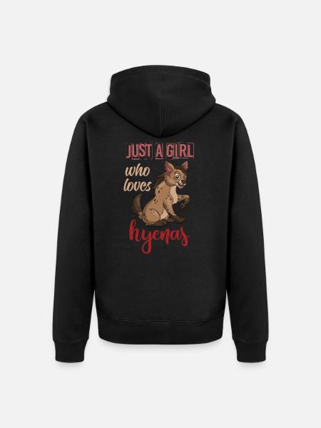 Hyena africa animal - Unisex Premium Organic Zip Hoodie - black