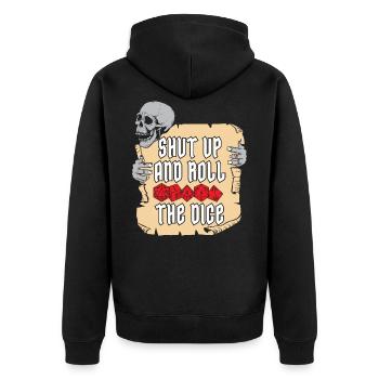 RPG Shut Up And Roll The Dice D20 - Veste à capuche bio Premium Unisexe - noir - Dos - Nico (187cm)