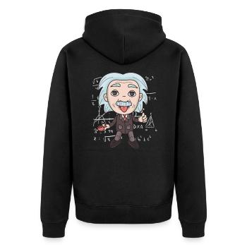 Funny physicist & scientist gift - Unisex Premium Organic Zip Hoodie - black - Back - Nico (187cm)