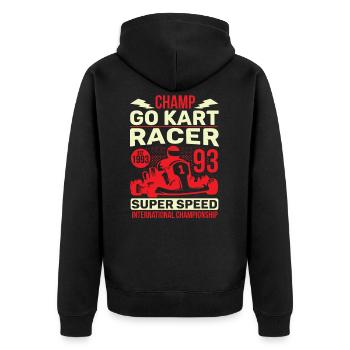 Idée cadeau Go Kart Racer Super Speed Racetrack - Veste à capuche bio Premium Unisexe - noir - Dos - Nico (187cm)