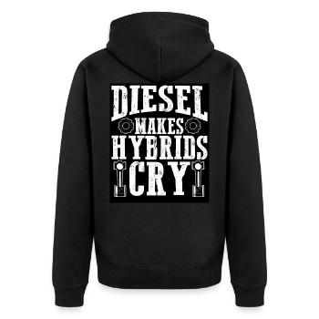 Auto Mechanic Mechanic Funny Auto Gift - Unisex Premium Organic Zip Hoodie - black - Back - Nico (187cm)