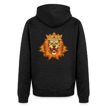 Lion - Veste à capuche bio Premium Unisexe - noir - Dos - Nico (187cm)