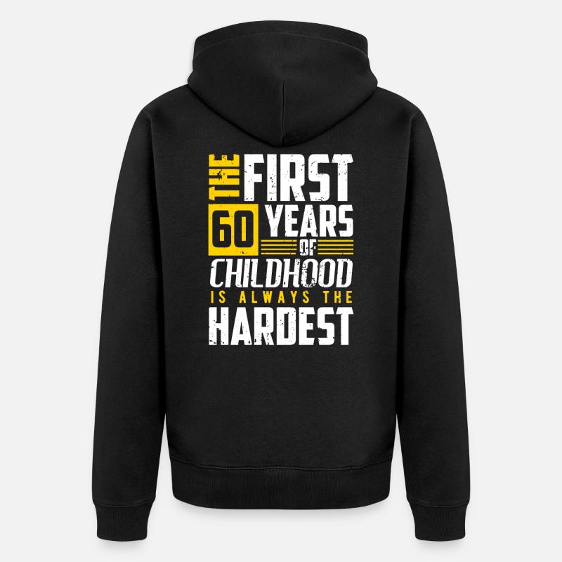 60e anniversaire - Veste à capuche bio Premium Unisexe - noir