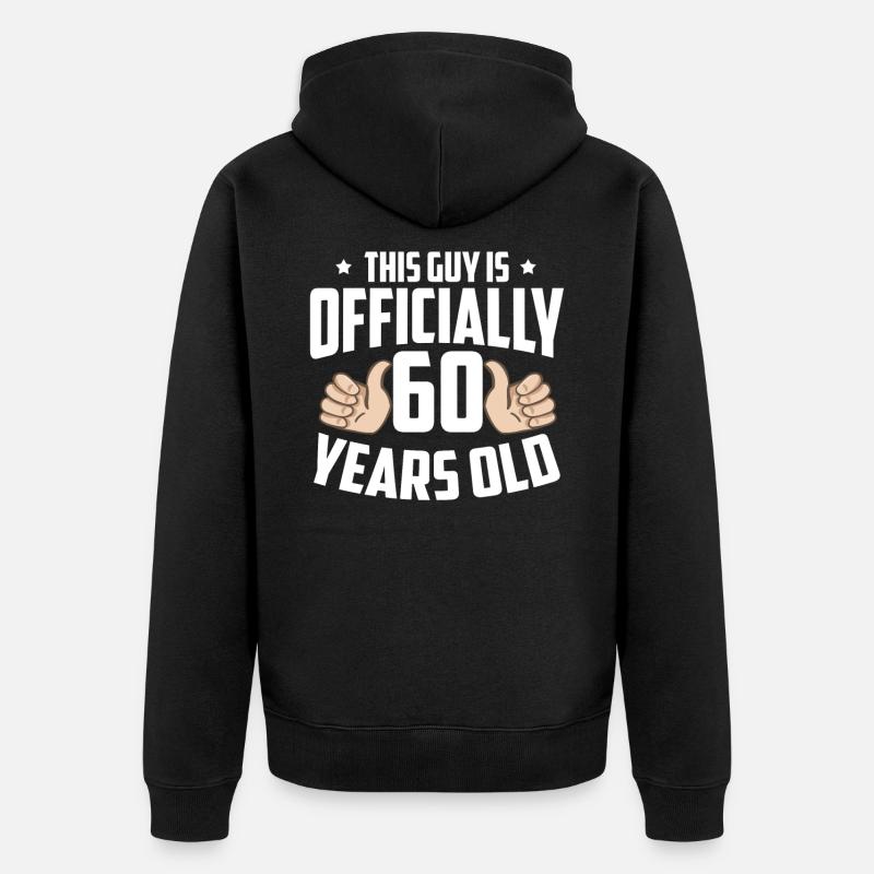 60e anniversaire - Veste à capuche bio Premium Unisexe - noir