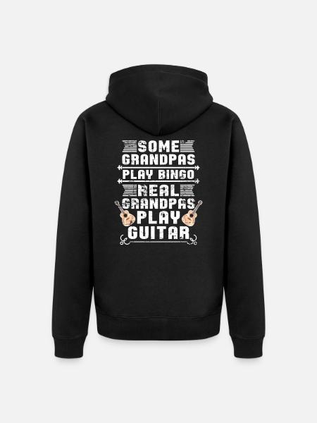 Papy guitare - Veste à capuche bio Premium Unisexe - noir