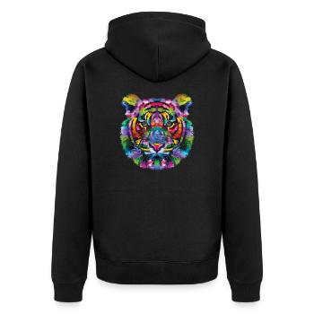 tigre - Veste à capuche bio Premium Unisexe - noir - Dos - Nico (187cm)