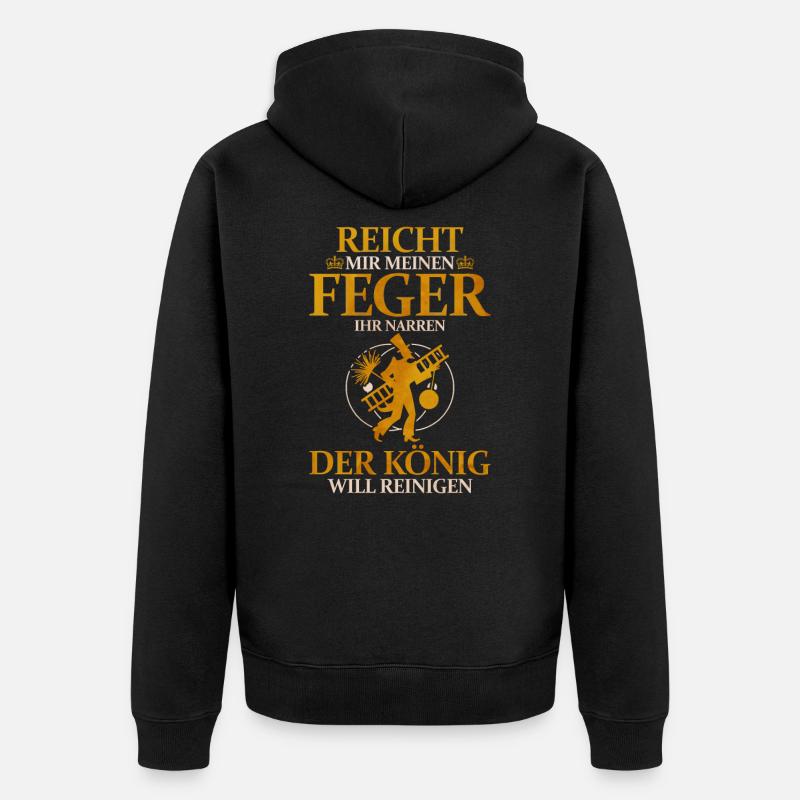 Schornsteinfeger - Unisex Premium Bio Zip Hoodie - Schwarz