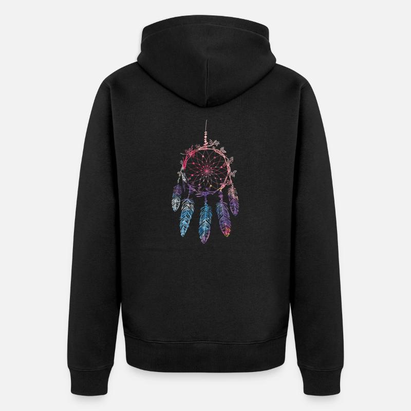 Traumfänger - Unisex Premium Bio Zip Hoodie - Schwarz