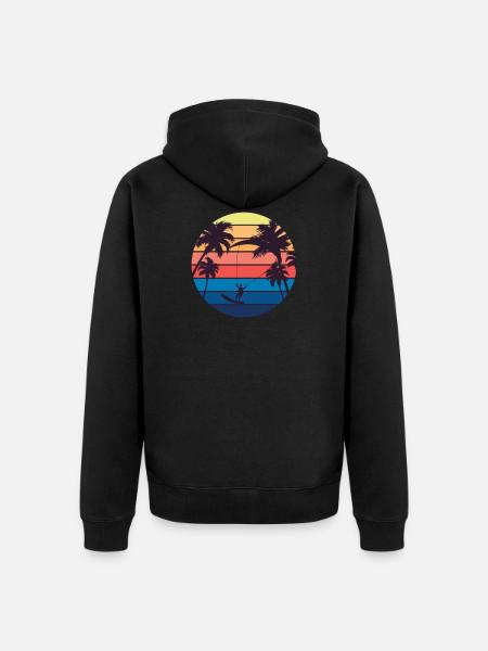Kite surfing - Unisex Premium Organic Zip Hoodie - black