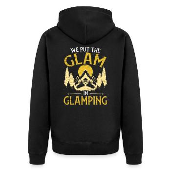 Glamping Camping Glamper - Veste à capuche bio Premium Unisexe - noir - Dos - Nico (187cm)