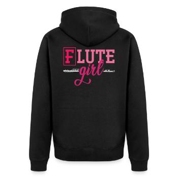 Joueur de flûte - Veste à capuche bio Premium Unisexe - noir - Dos - Nico (187cm)