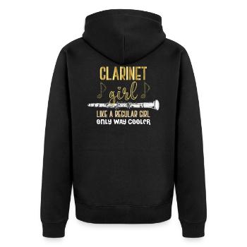 Musique classique pour clarinette - Veste à capuche bio Premium Unisexe - noir - Dos - Nico (187cm)