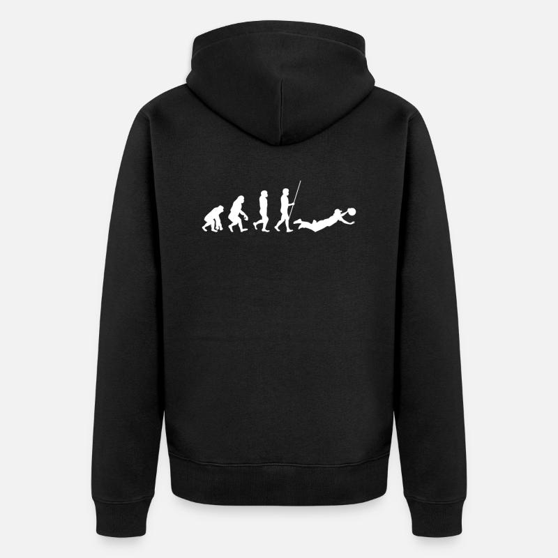 Frisbee - Unisex Premium Bio Zip Hoodie - Schwarz