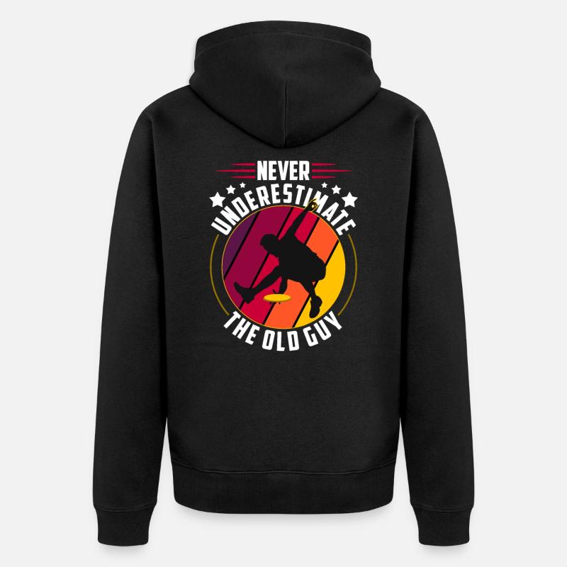 Frisbee - Unisex Premium Bio Zip Hoodie - Schwarz