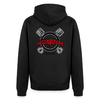 Cuttincorny - Veste à capuche bio Premium Unisexe - noir - Dos - Nico (187cm)