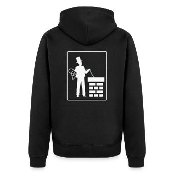 Schonsteinfeger chimney sweeper gift idea - Unisex Premium Organic Zip Hoodie - black - Back - Nico (187cm)