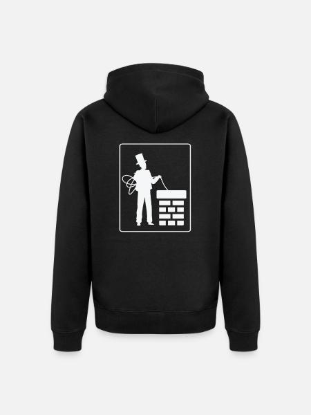 Schonsteinfeger chimney sweeper gift idea - Unisex Premium Organic Zip Hoodie - black