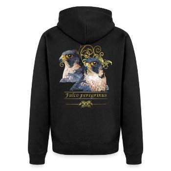 Le faucon pèlerin - Veste à capuche bio Premium Unisexe - noir - Dos - Nico (187cm)