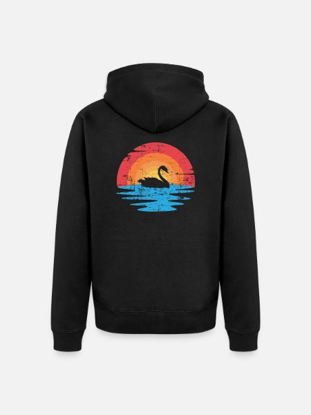 Swan keepers - Unisex Premium Organic Zip Hoodie - black