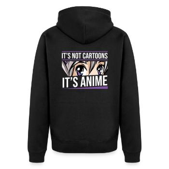 Ce ne sont pas des dessins animés, c'est de l'anime drôle au Japon Manga - Veste à capuche bio Premium Unisexe - noir - Dos - Nico (187cm)