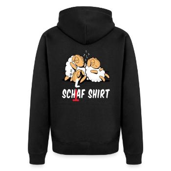 Chemise de nuit mouton pyjama mouton agneau - Veste à capuche bio Premium Unisexe - noir - Dos - Nico (187cm)