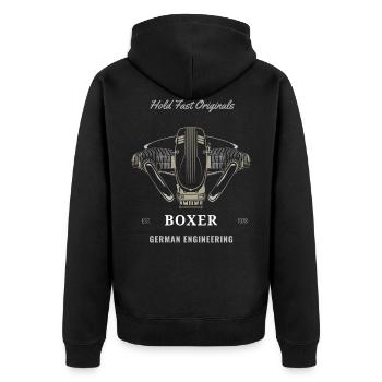 Moteur Boxer - Veste à capuche bio Premium Unisexe - noir - Dos - Nico (187cm)