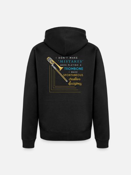 Trombone musicians - Unisex Premium Organic Zip Hoodie - black