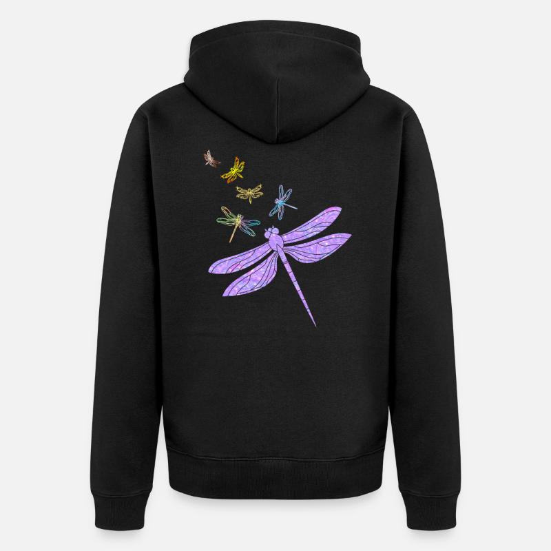 Ailes libellules - Veste à capuche bio Premium Unisexe - noir