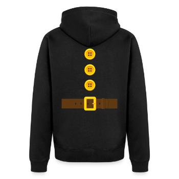 Costume de nain nain fantaisie amusant - Veste à capuche bio Premium Unisexe - noir - Dos - Nico (187cm)