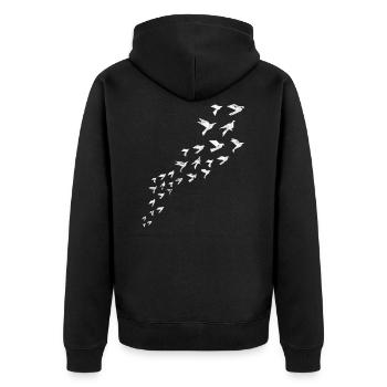 origami - Veste à capuche bio Premium Unisexe - noir - Dos - Nico (187cm)